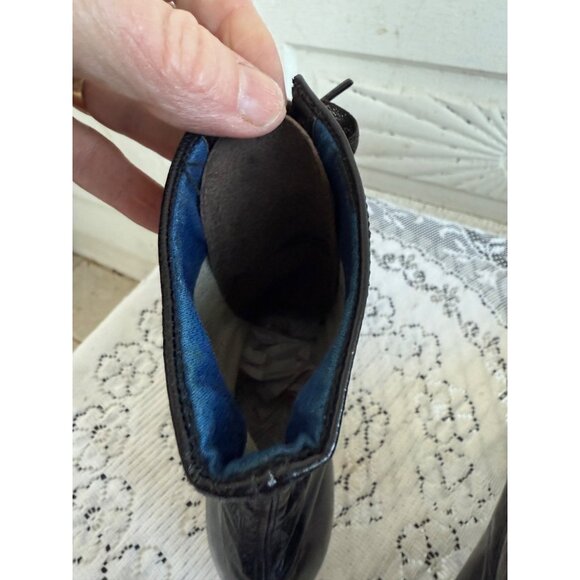 Antique 1910&#39;s Edwardian Womens Black Leather High Lace Up Boots Sz 5 - Picture 13 of 16